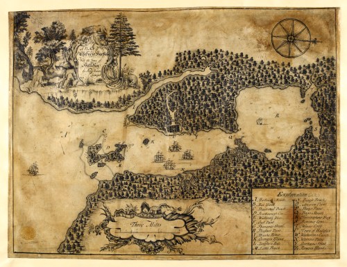 Early Map of Halifax, by Moses Harris, 1749 ((c)British Library Board, Maps K.Top. CXIX. 73)